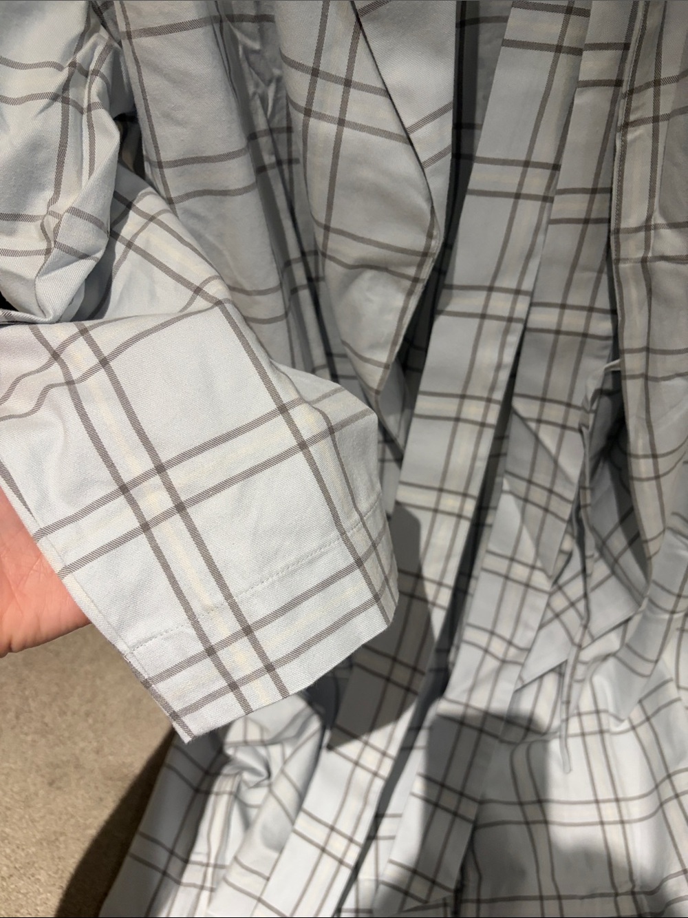 Light Gray Plaid Robe - Picture 5 of 9